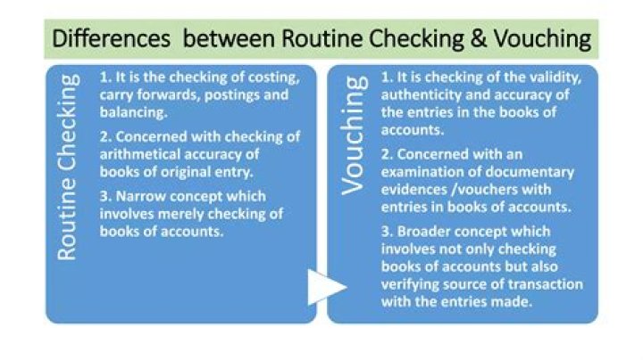 What is the difference between vouching and routine check?