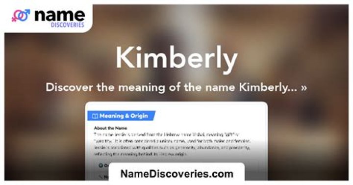 What is the meaning behind the name kimberly?