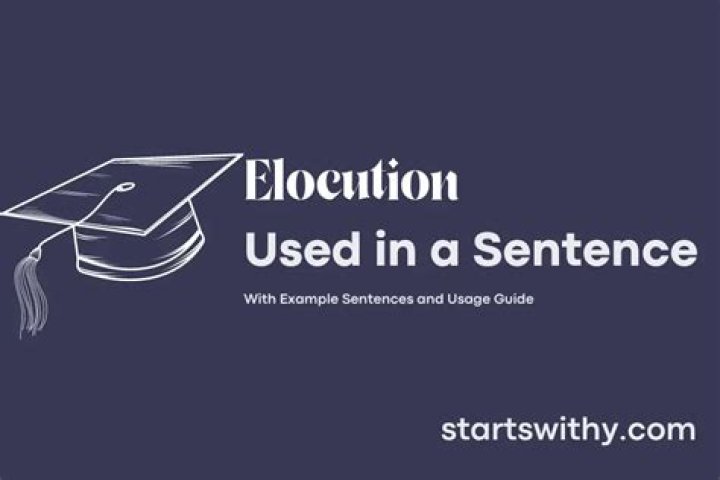 Whats a sentence for elocution?