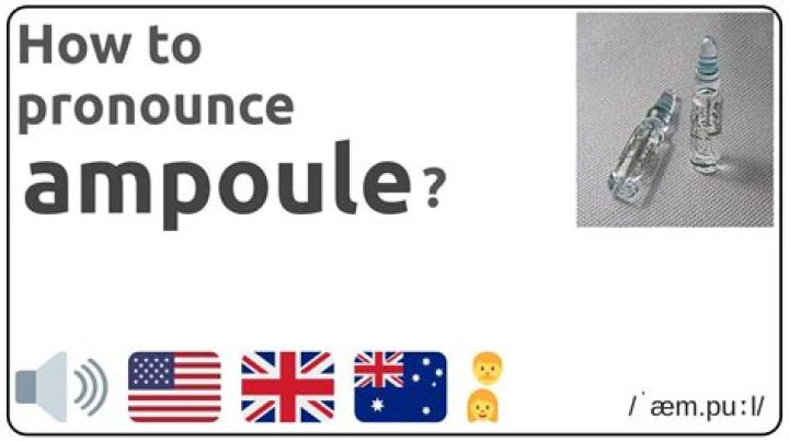 Whats ampoule in english?