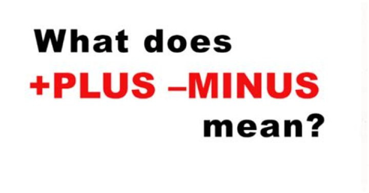 When betting what does plus and minus mean?