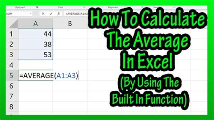 When calculating average in excel?