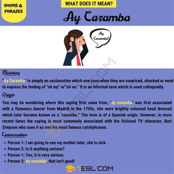 When does ay caramba mean?