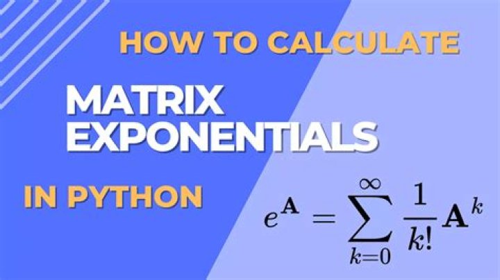 When to use matrix exponentials?