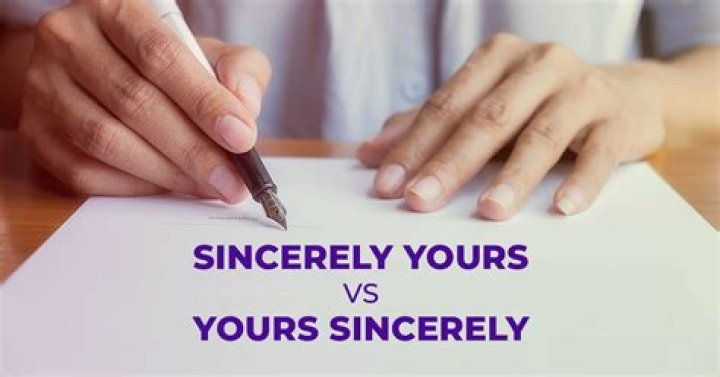 When to use yours sincerely?