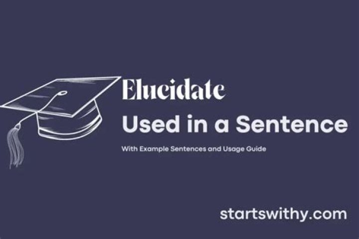 When we use elucidate?