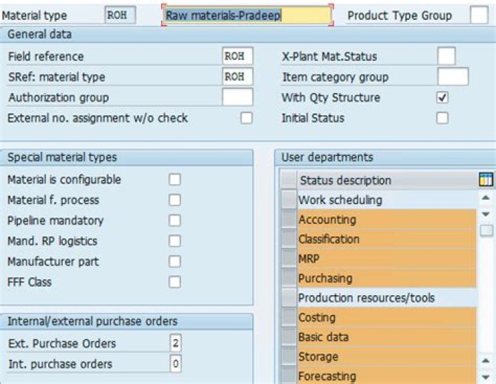 Where is valuation type maintained in material master?