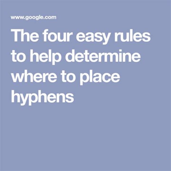 Where to place hyphens?