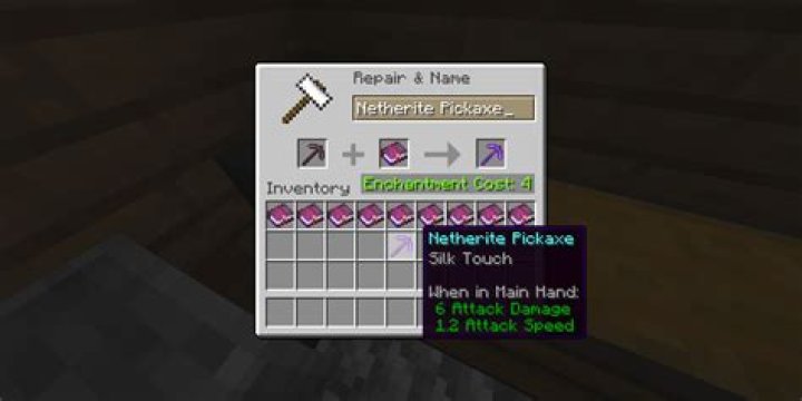 Which enchantment work on pickaxe?