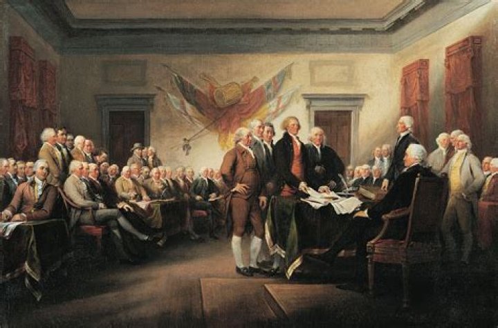 Which enlightenment idea is reflected in the declaration of independence apex?