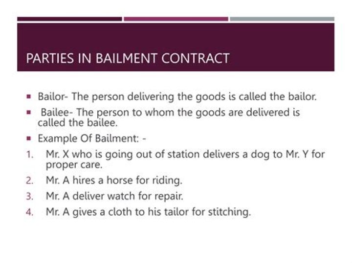 Who are the parties in bailment?