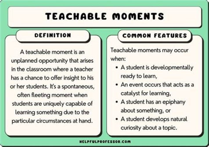 Who is teachable moment?
