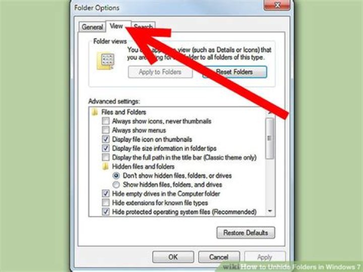 Who to unhide a folder in windows 7?