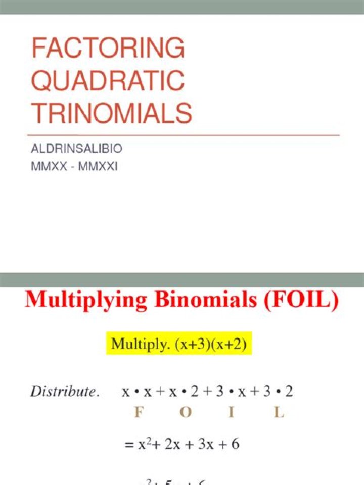 Why can't some trinomials be factored?