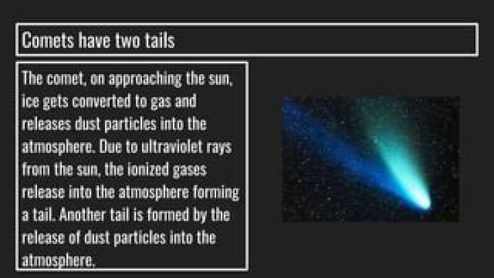Why comets have tails?