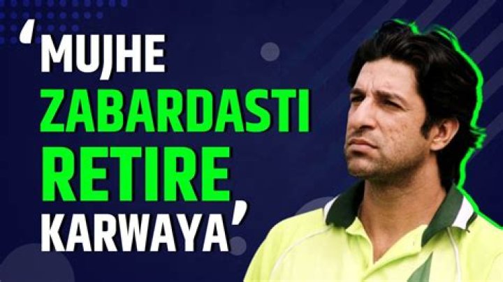 Why did wasim akram retire?