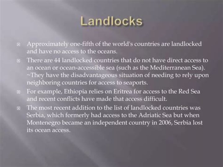 Why is landlocked bad?