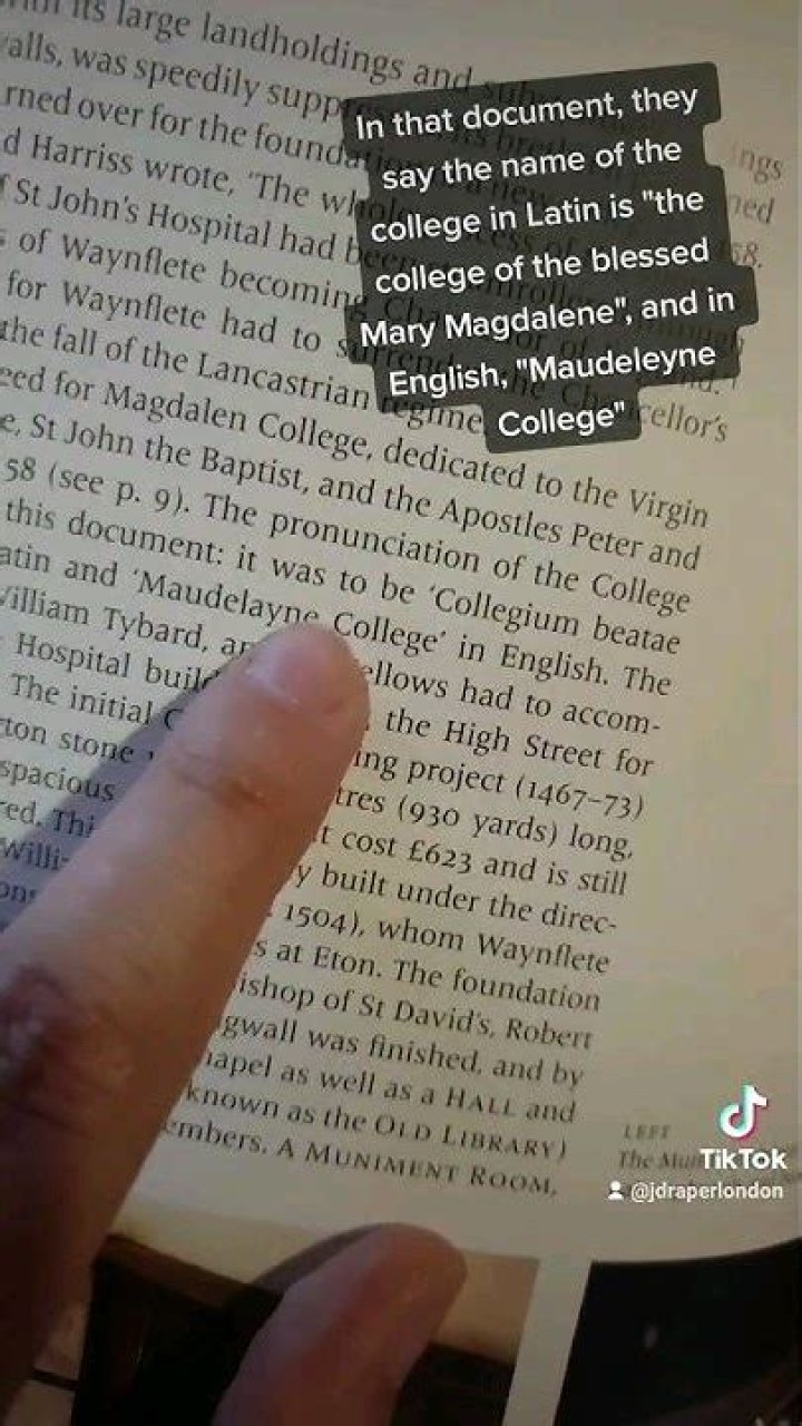 Why is magdalen college pronounced maudlin?