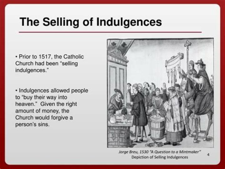 Why the sale of indulgence?