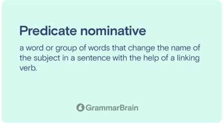 Why use predicate nominative?