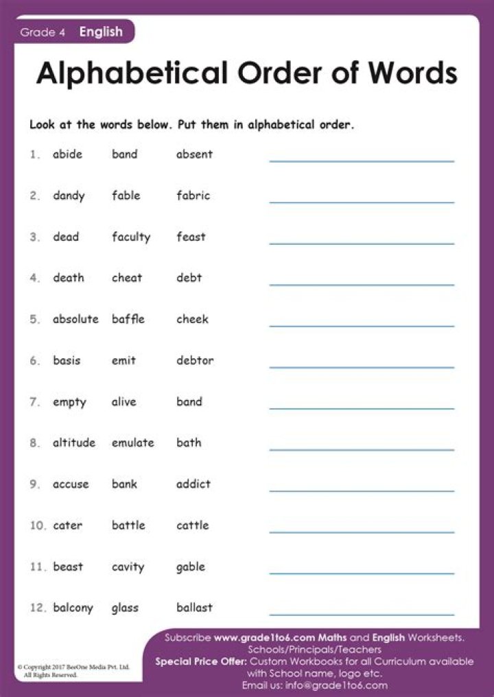 Will word put things in alphabetical order?